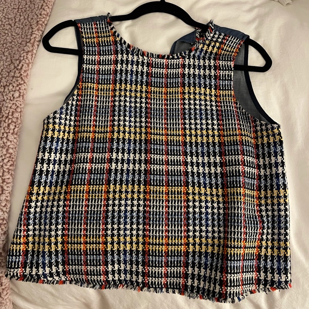 Zara plaid sleeveless top